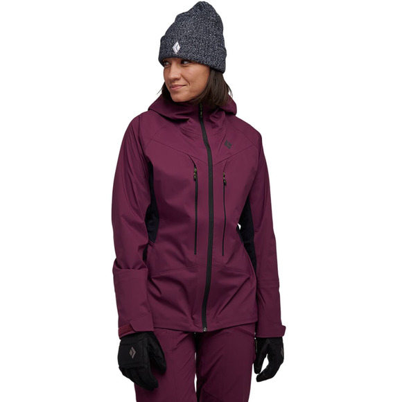 Black Diamond Womens Dawn Patrol Hybrid Shell Jacket Parka Blackberry Black $359 - Picture 1 of 4